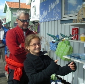 Hannah mit Vater und Albatros